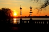 Blick in Hamburg vom Schwanenwik über die Alster