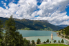 Blick über den Reschensee und den Kirchturm